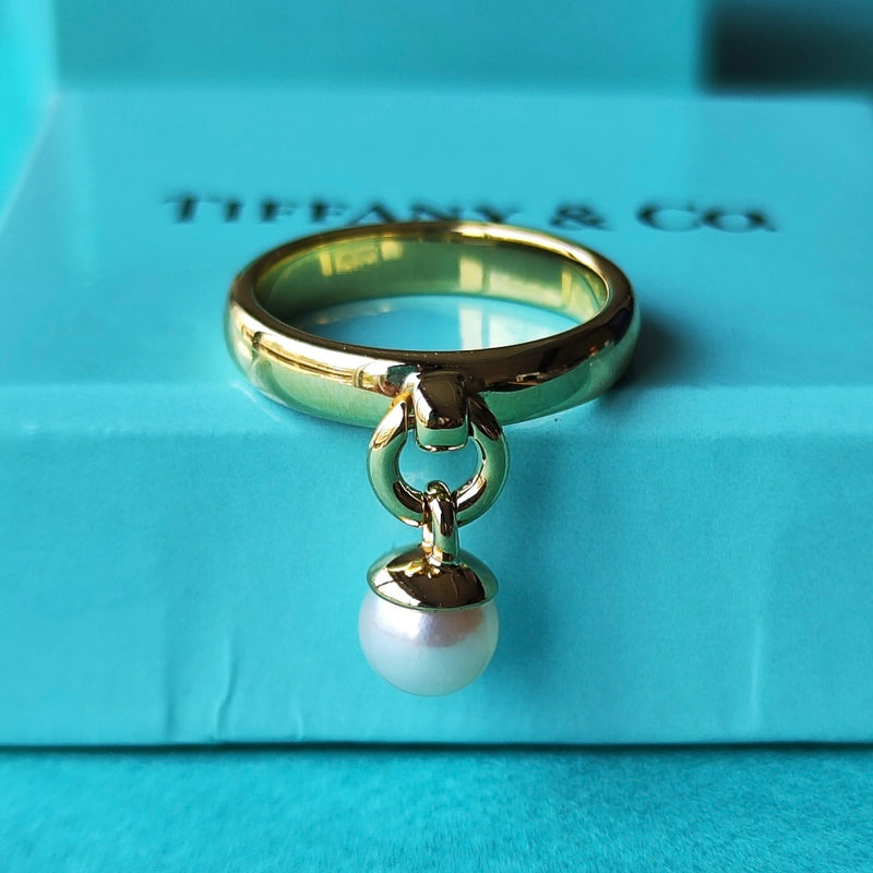 TIFFANY&CO. ドアノッカー リング TIFFANY&Co. ティファニー ドアノッカー あこや真珠 リング