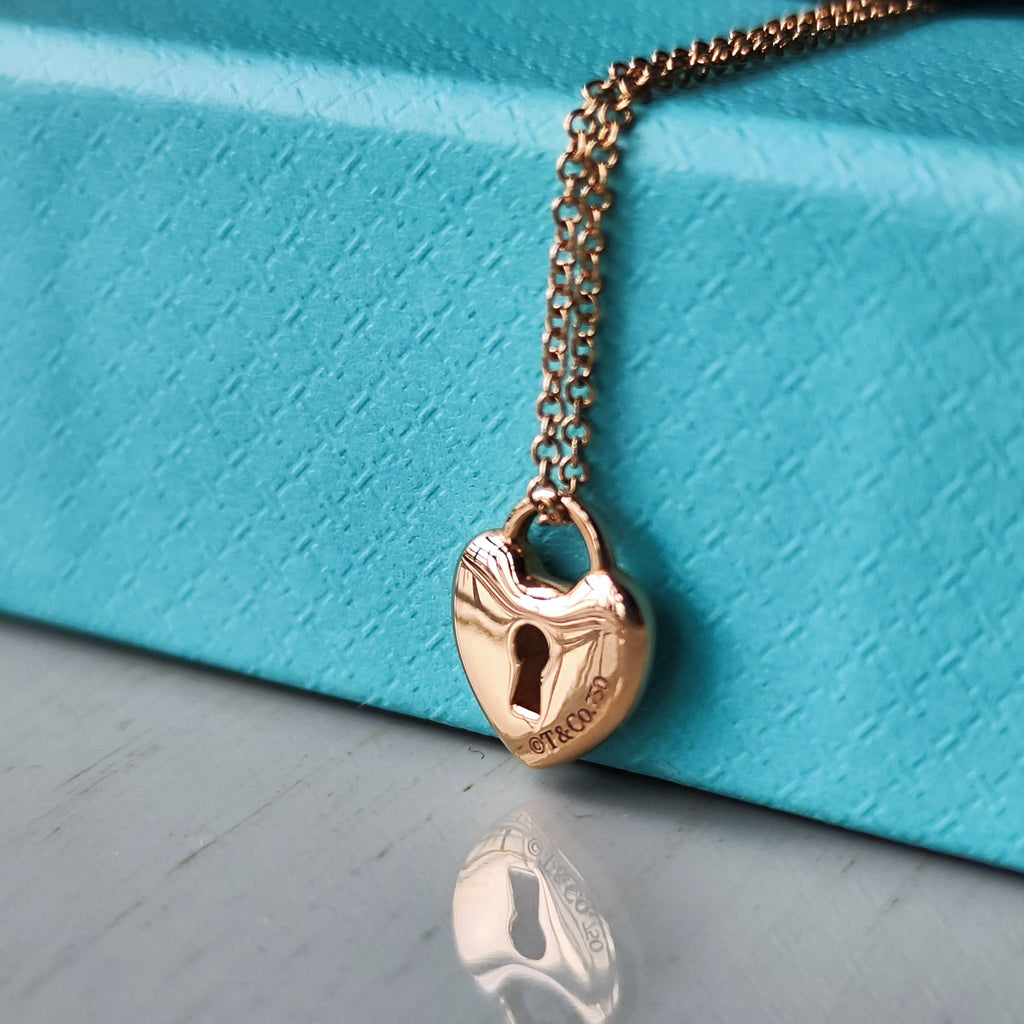 TIFFANY &Co ティファニー ハートロック ネックレス 18金PG