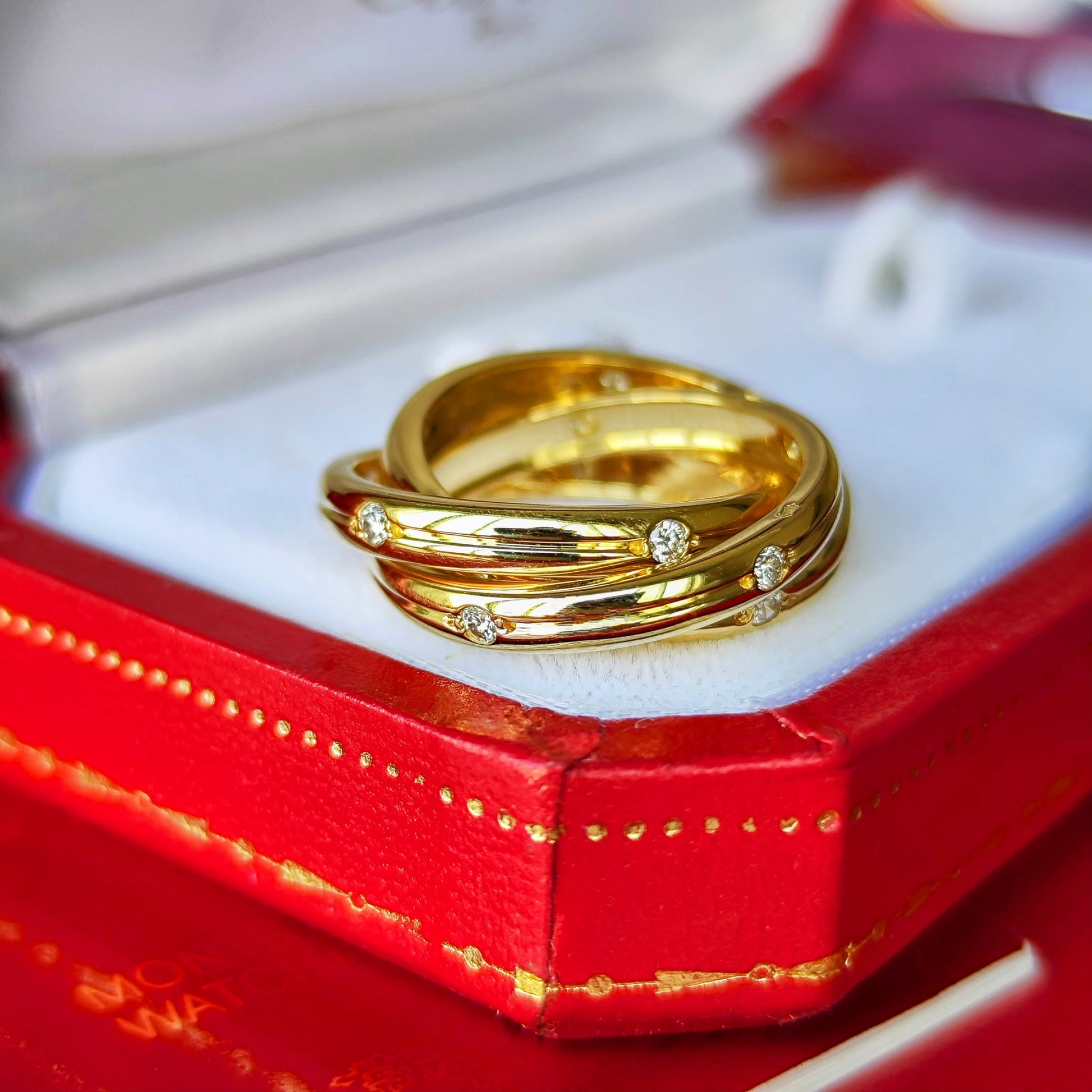 Cartier カルティエ トリニティコンステレーション ダイヤモンドリング 18金YG 49