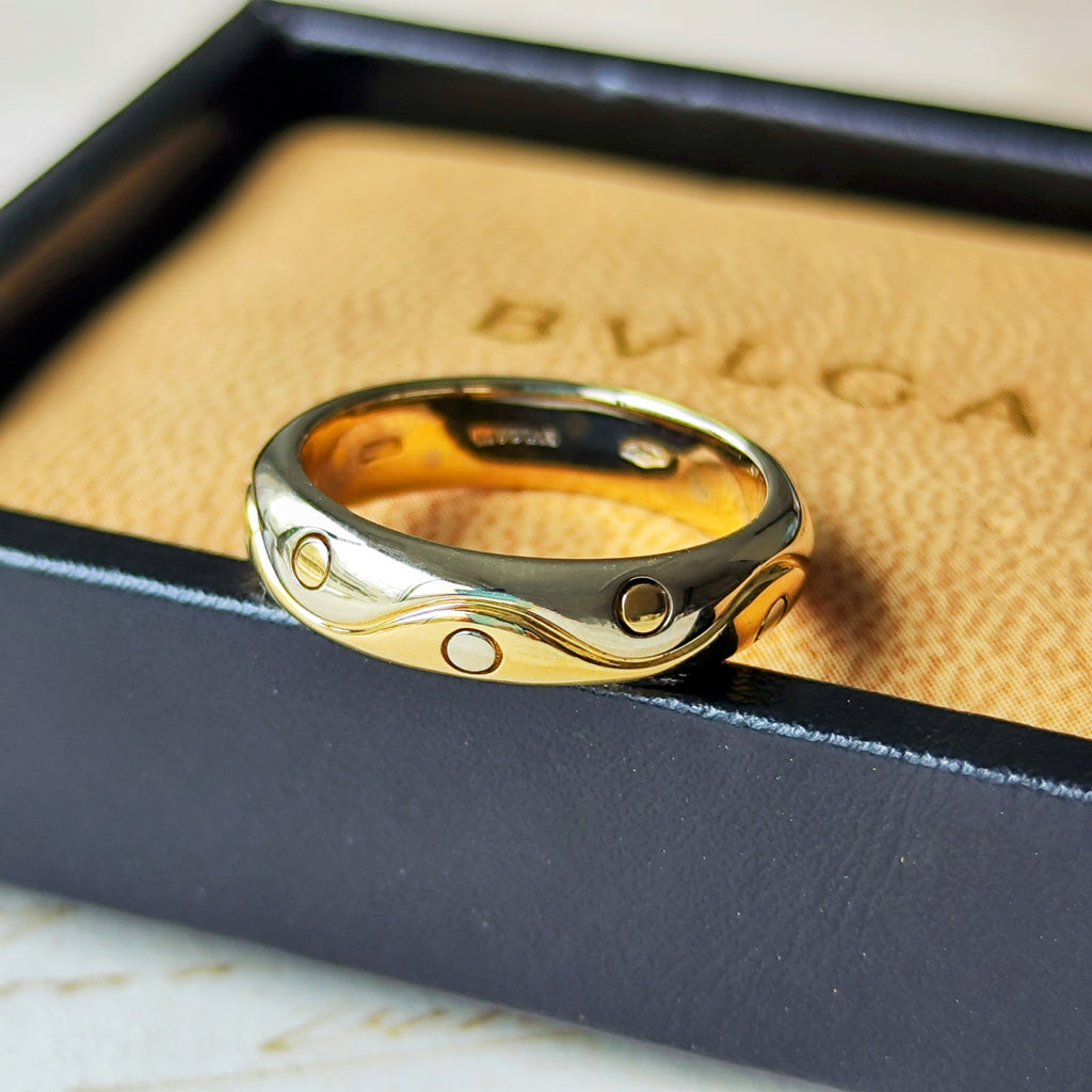 BVLGARI ブルガリ 750YG フェディリング 9号 BVLGARI - 新品同様 BVLGARI ブルガリ フェディリング pt950 9号