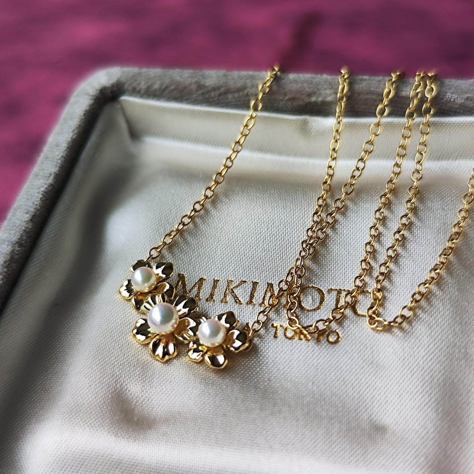 MIKIMOTOミキモト　アコヤ本真珠3珠 ネックレス　SILVERヴィンテージ 楽天市場】ミキモト アコヤパール 真珠 ネックレス シルバー