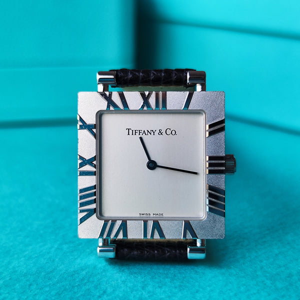 TIFFANY &Co ティファニー ATLAS アトラス スクエア型 ボーイズ クォーツ腕時計