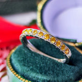 【イエローダイヤ】天然ダイヤモンド ハーフエタニティリング