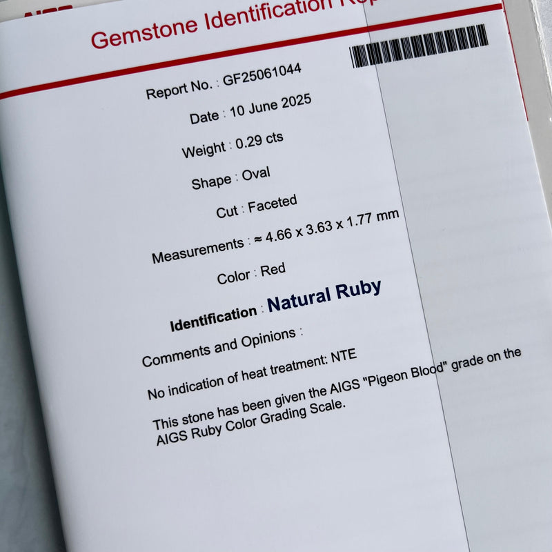 【非加熱 ピジョンブラッド】天然ルビー 天然ダイヤモンド リング