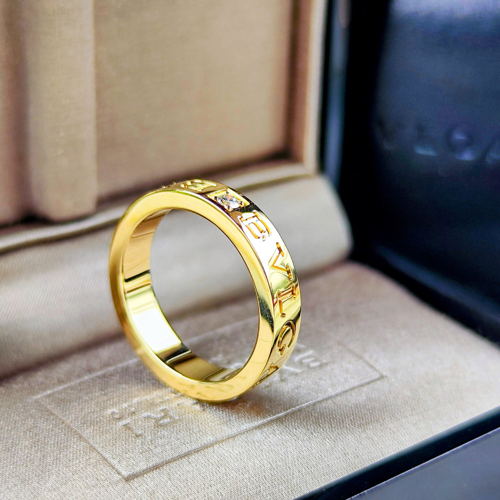 BVLGARI ブルガリ B-ZERO1 ビーゼロワン エッセンシャルリング ダイヤ 18金YG