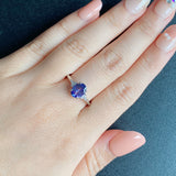 天然タンザナイト 天然ダイヤモンド リング