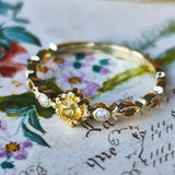 【神様の宿る石】天然イエローサファイア プクラジ ハーフエタニティリング