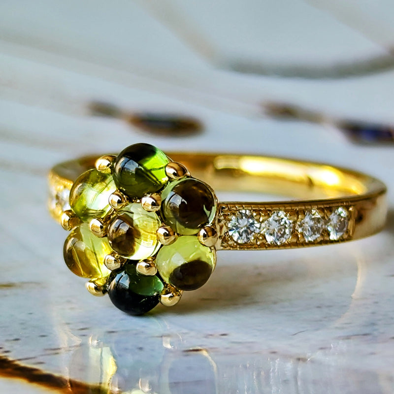 MIKIMOTO ミキモト 天然ペリドット 天然ダイヤモンド リング – Mico宝飾店