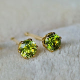 【一粒ピアス】天然デマントイドガーネット 18金ピアス