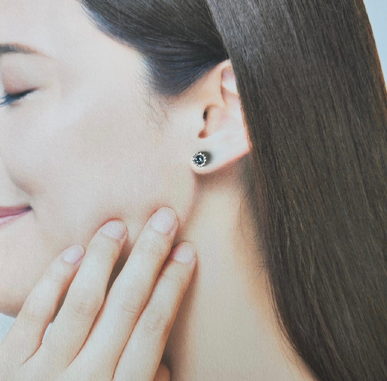 【お値下げ】カンチャナブリ産 天然サファイア 天然ダイヤモンド ピアス