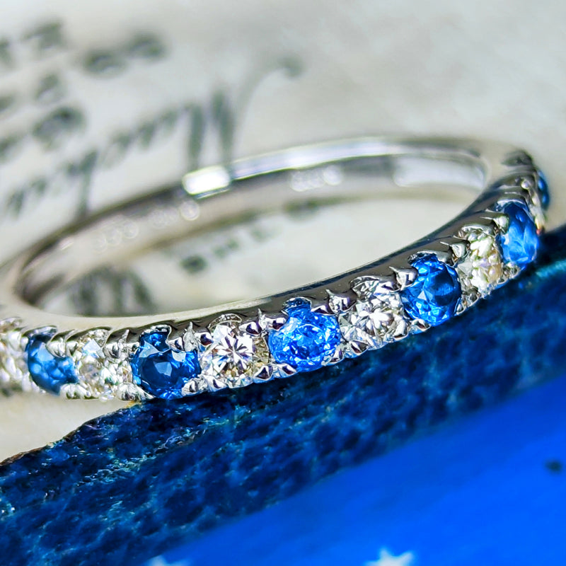 天然コバルトブルースピネル 天然ダイヤモンド リング