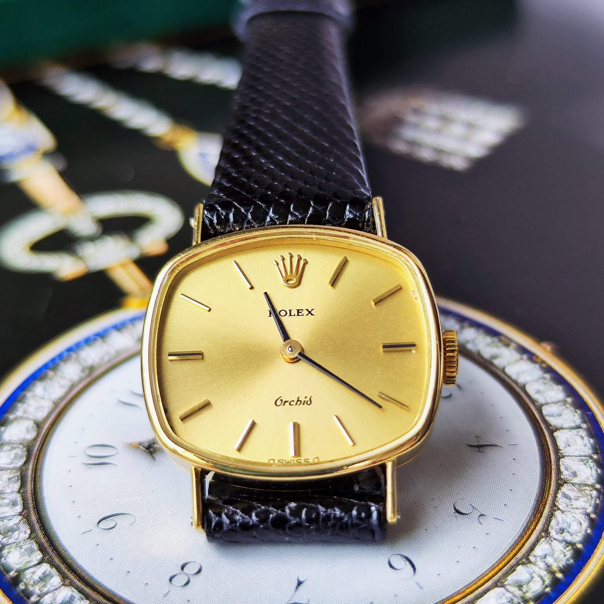 【OH済み】ROLEX ロレックス Orchid オーキッド 金無垢 σシグマ文字盤 手巻き腕時計
