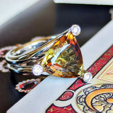 【大粒 5.33ct】天然アンダリュサイト 天然ダイヤモンド リング