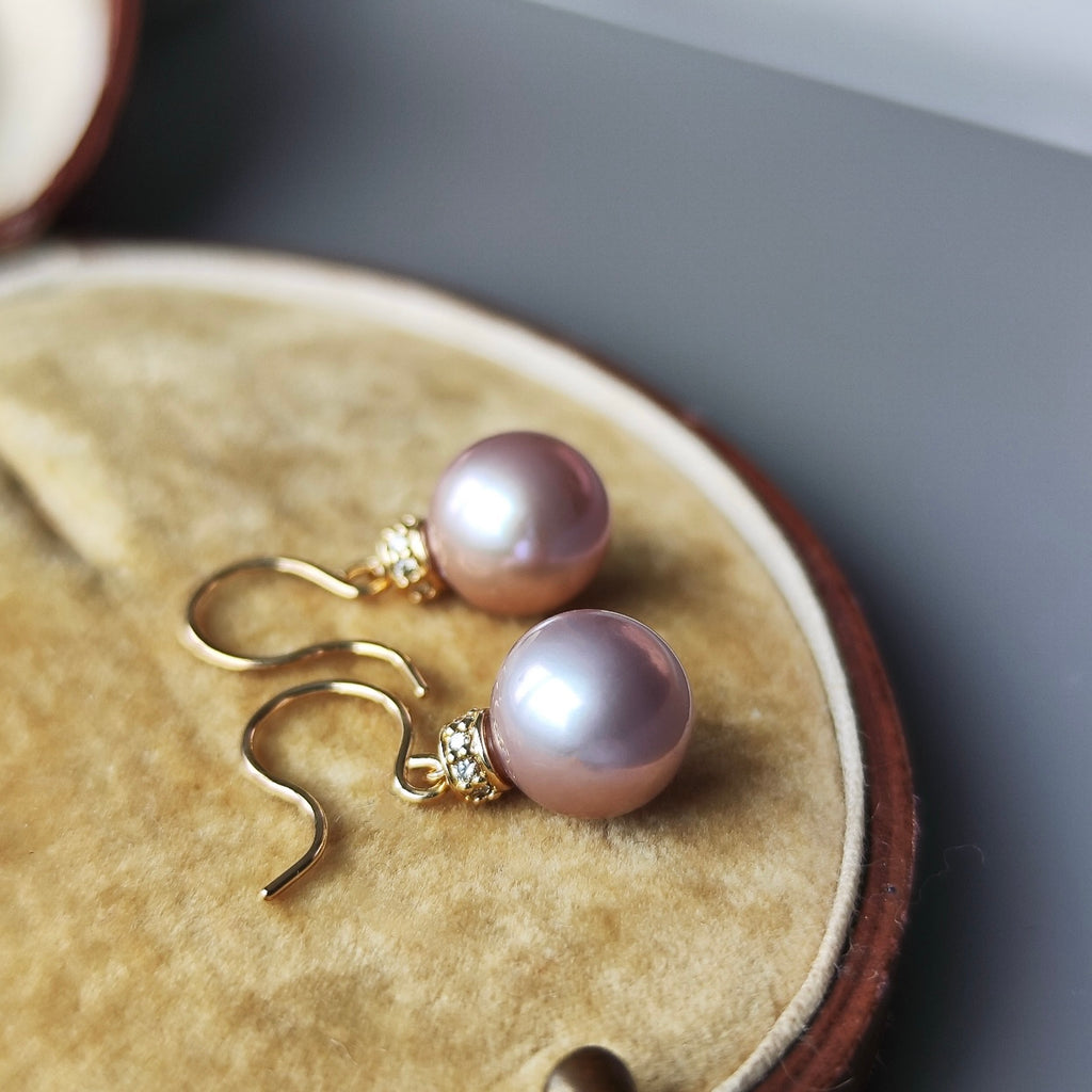 【さくらパール 】花の雫 18金ピアス