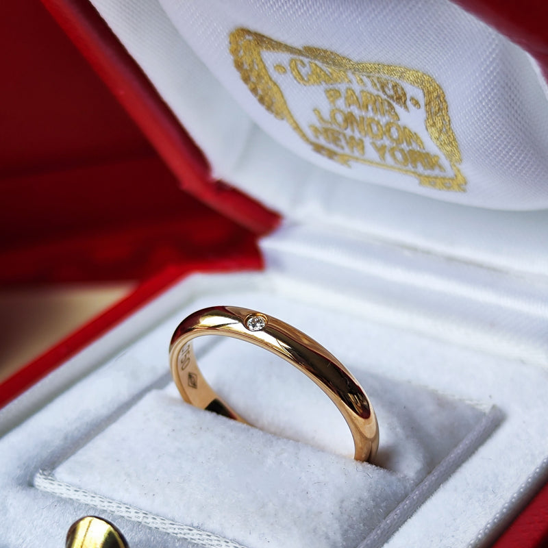 Cartier カルティエ  ウェデイング バンドリング ダイヤモンド 18金PG 8号