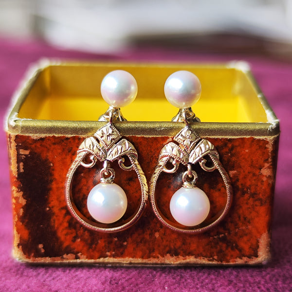 MIKIMOTO ミキモト あこや真珠 ヴィンテージピアス