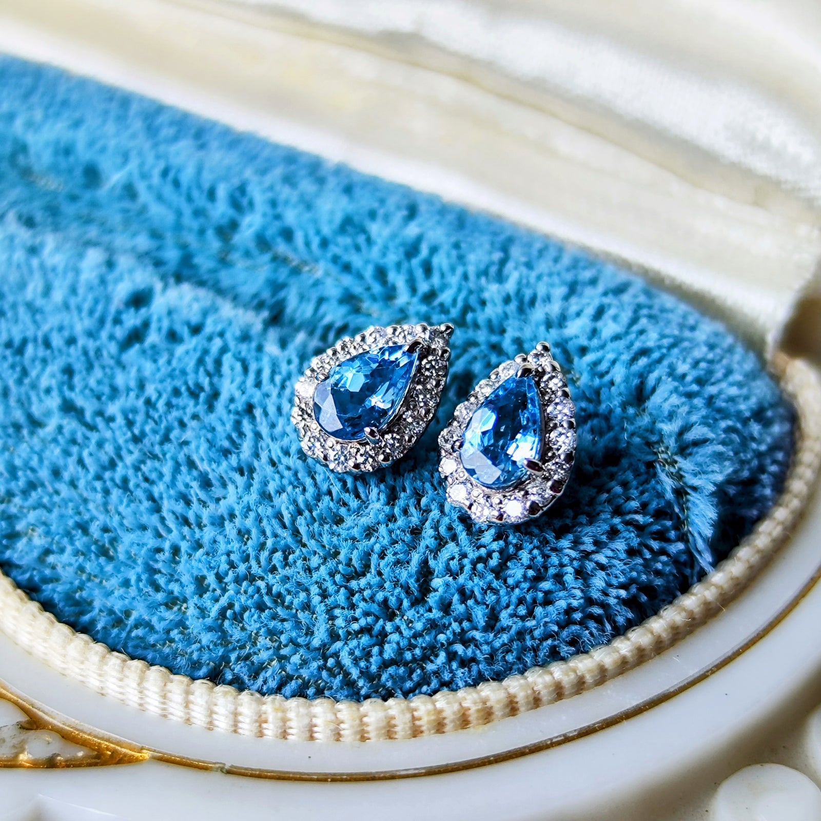 お値下げ】天然アクアマリン 天然ダイヤモンド ピアス – Mico宝飾店