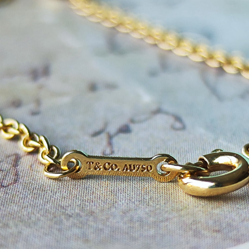 TIFFANY&Co ティファニー ラビングハート ブレスレット １８金YG