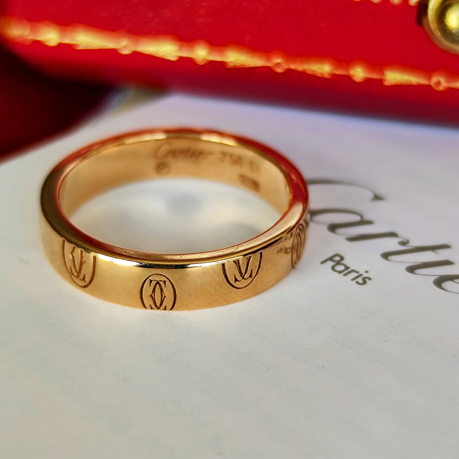 【Cartier 廃盤】カルティエ ハッピーバースデー リング 18金PG 11号