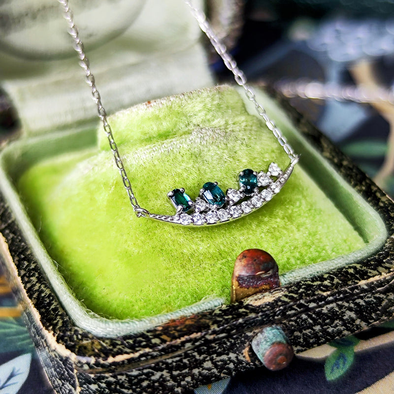 【初期の頃のルース】天然グランディディエライト 天然ダイヤモンド ネックレス