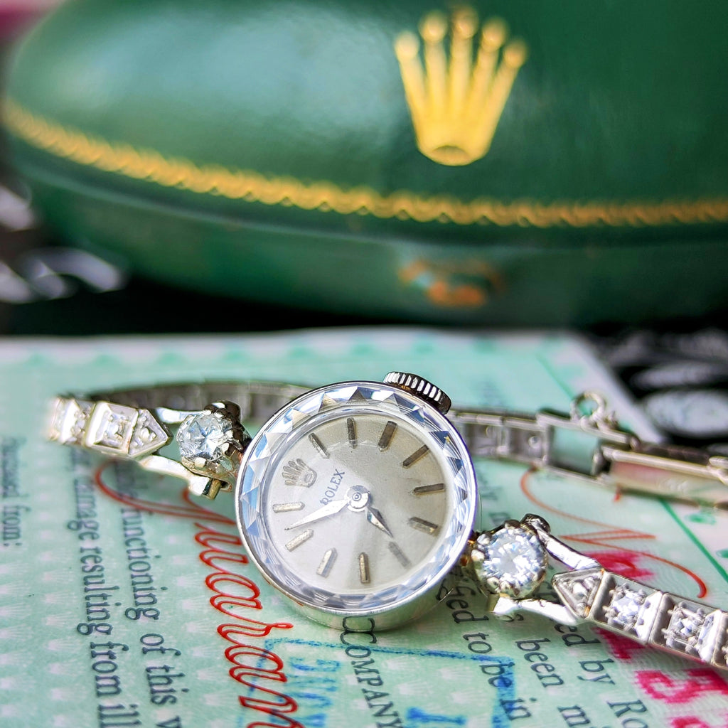 【OH済み】ROLEX ロレックス ダイヤモンド 14金無垢 ジュエリーウォッチ 手巻き