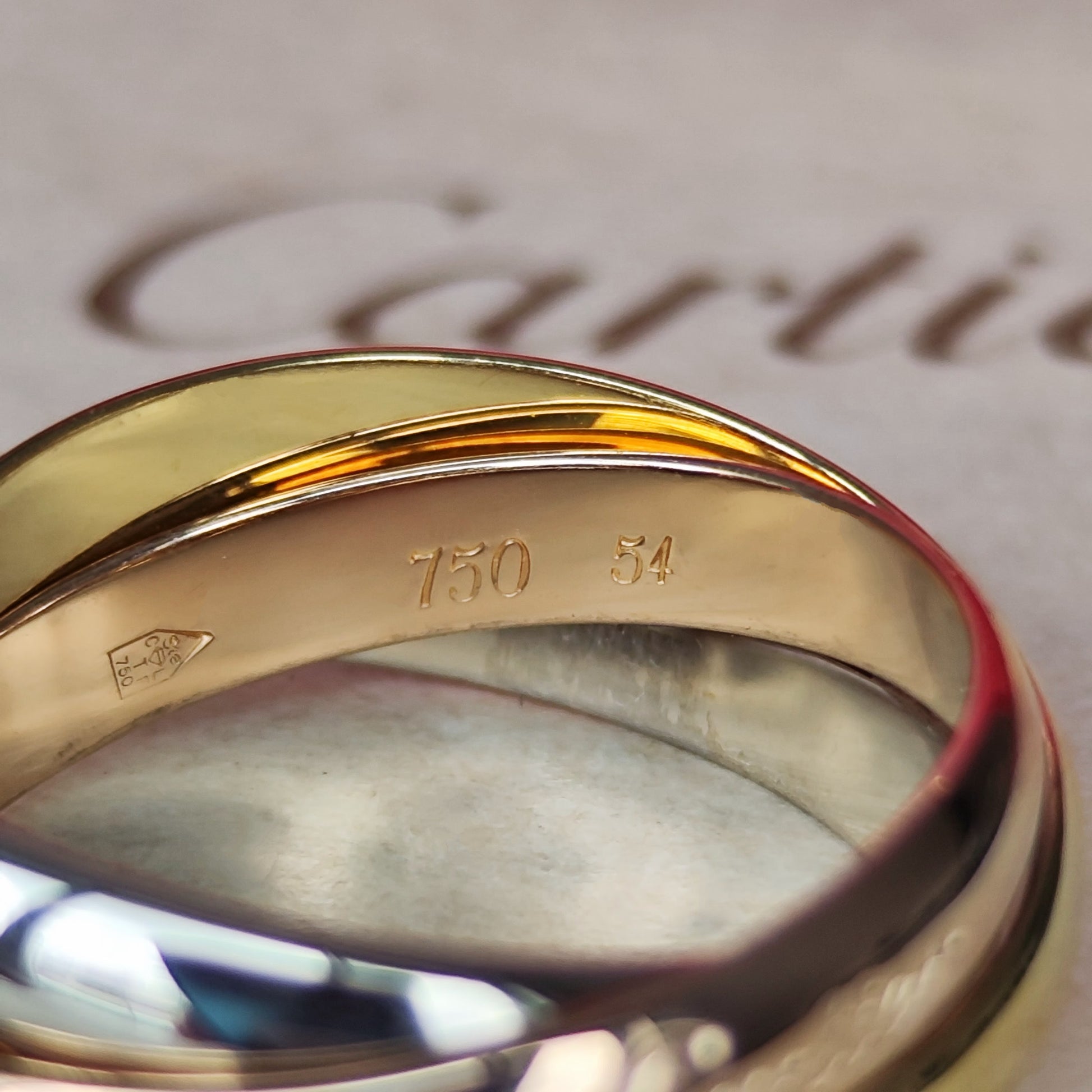 Cartier カルティエ トリニティ スリーカラー リング 54
