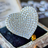 【全石 ハート&キューピッド】天然ダイヤモンド ハートモチーフ 1.90ct リング