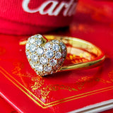 Cartier カルティエ ハートシェイプウィズ ダイヤモンド 18金リング