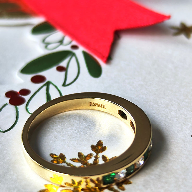 【オールドティファニー】TIFFANY＆Co. ティファニー エメラルド ダイヤモンド ヴィンテージリング