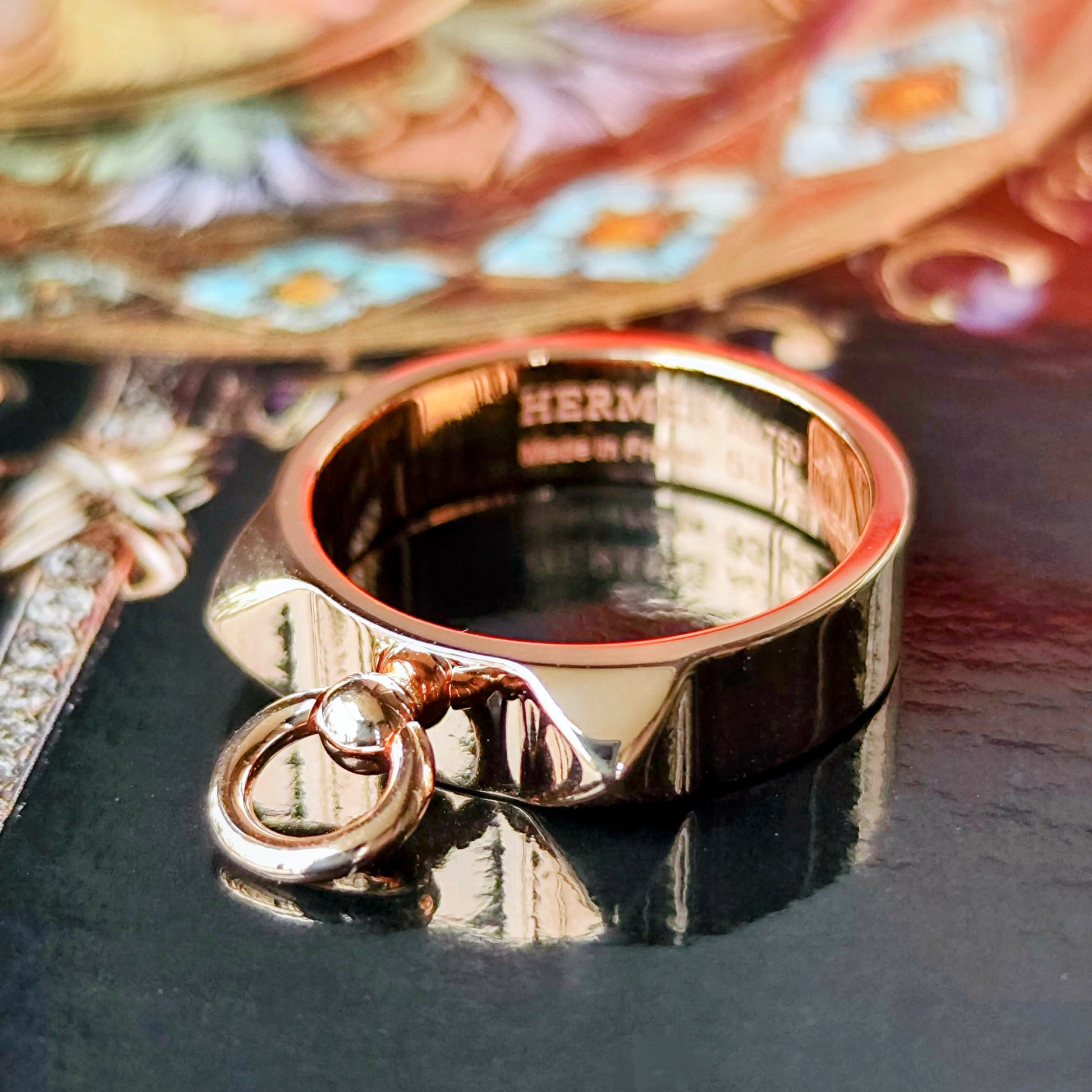 HERMES エルメス コリエドシアン 18金PG 53