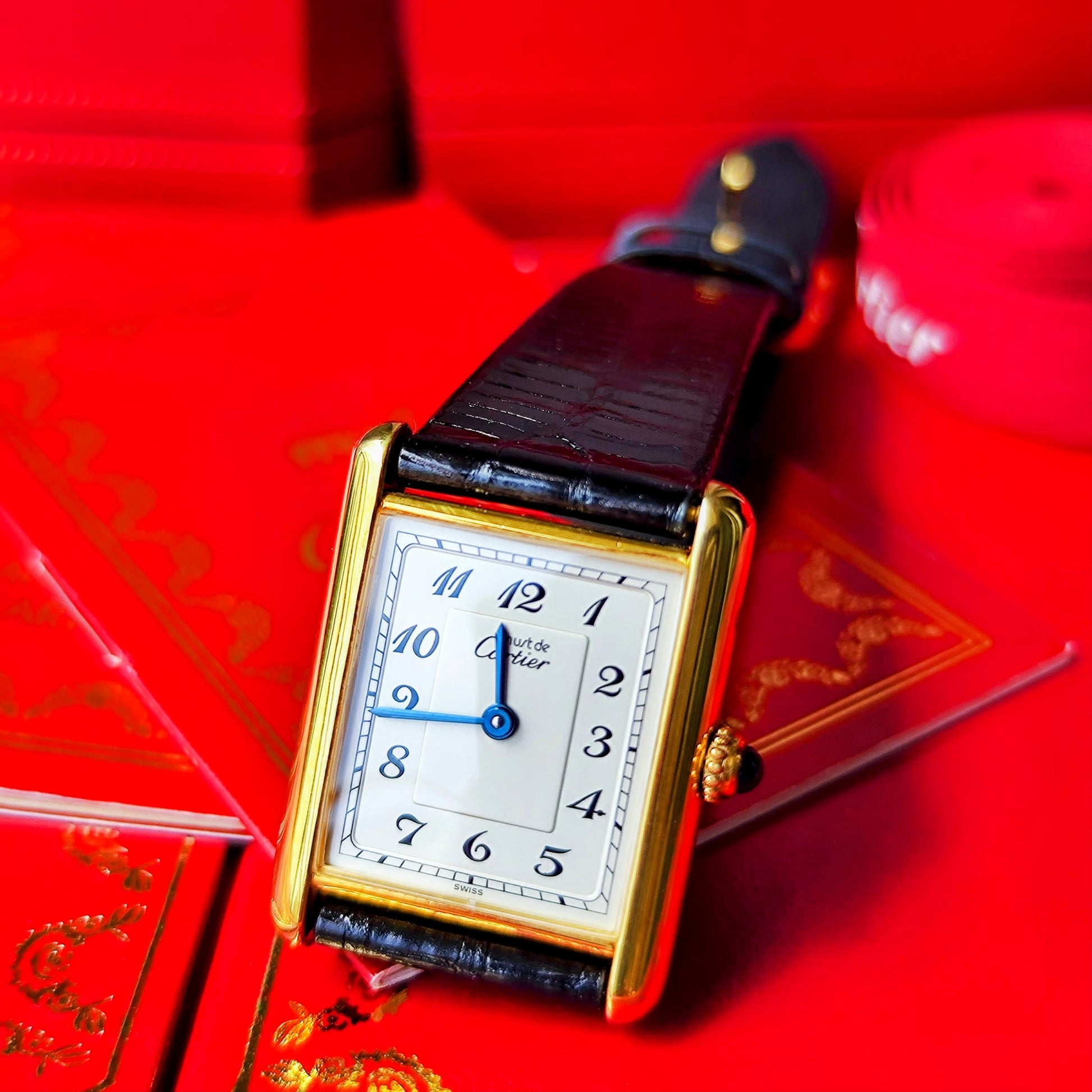 【OH済み】Cartier カルティエ マストタンク LMトアラビア文字盤 クォーツ腕時計