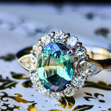 【大粒 1.346ct】天然アレキサンドライト 天然ダイヤモンド リング