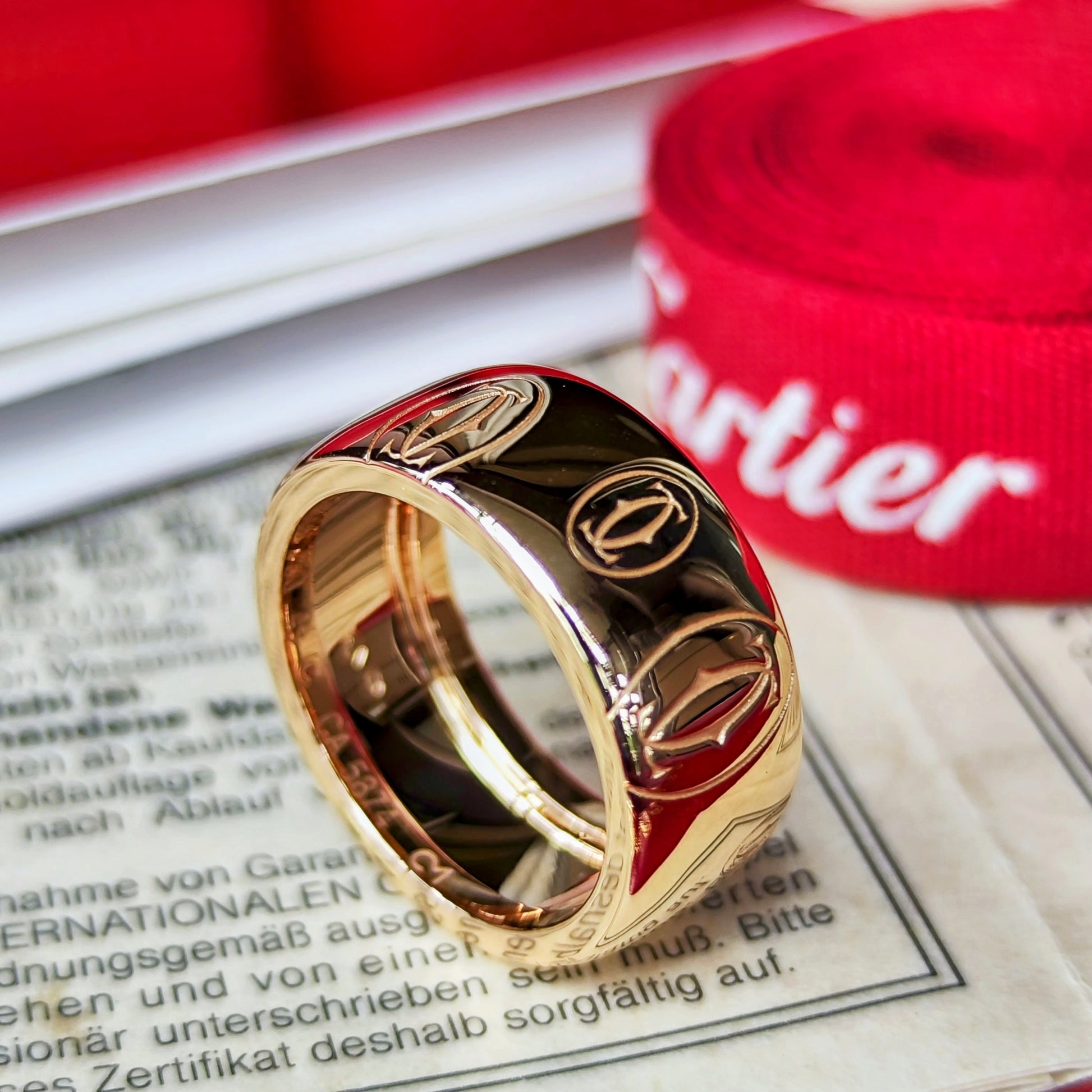 【Cartier 廃盤】カルティエ ハッピーバースデー リング 18金PG 49