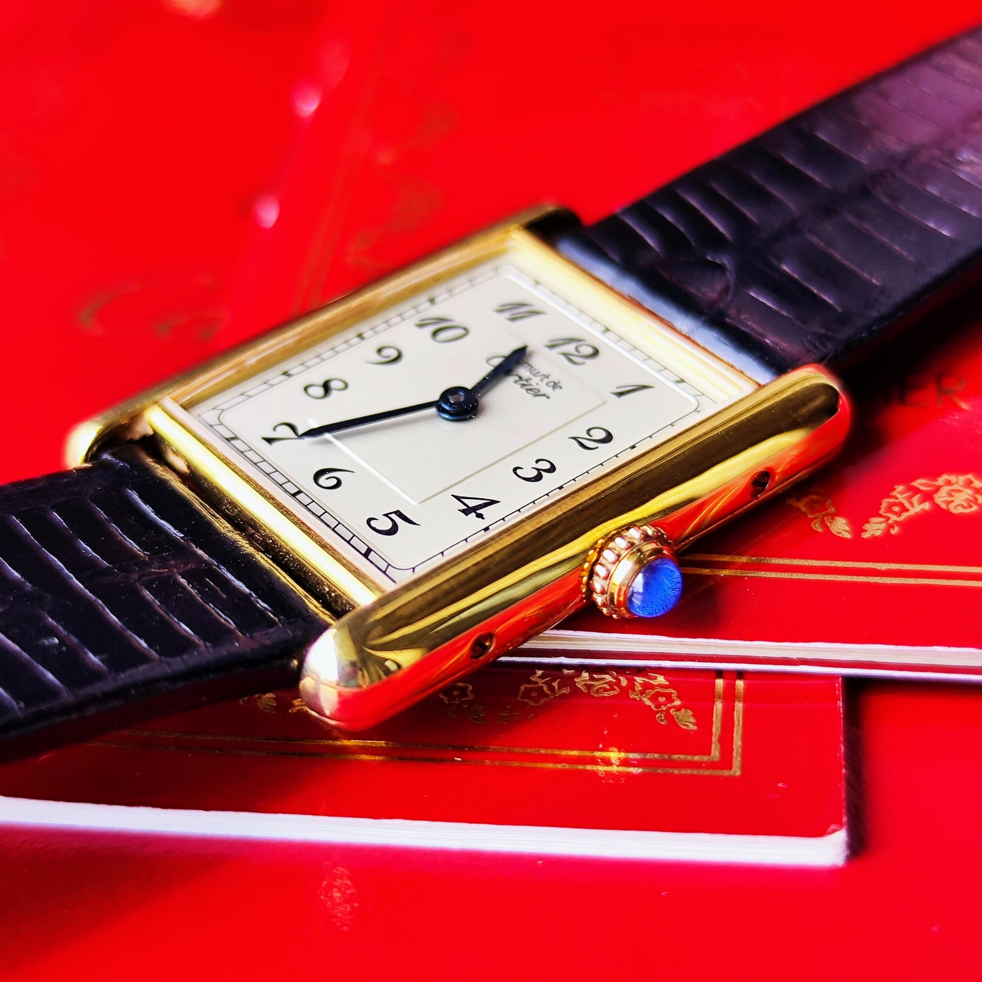 【OH済み】Cartier カルティエ マストタンク LMトアラビア文字盤 クォーツ腕時計