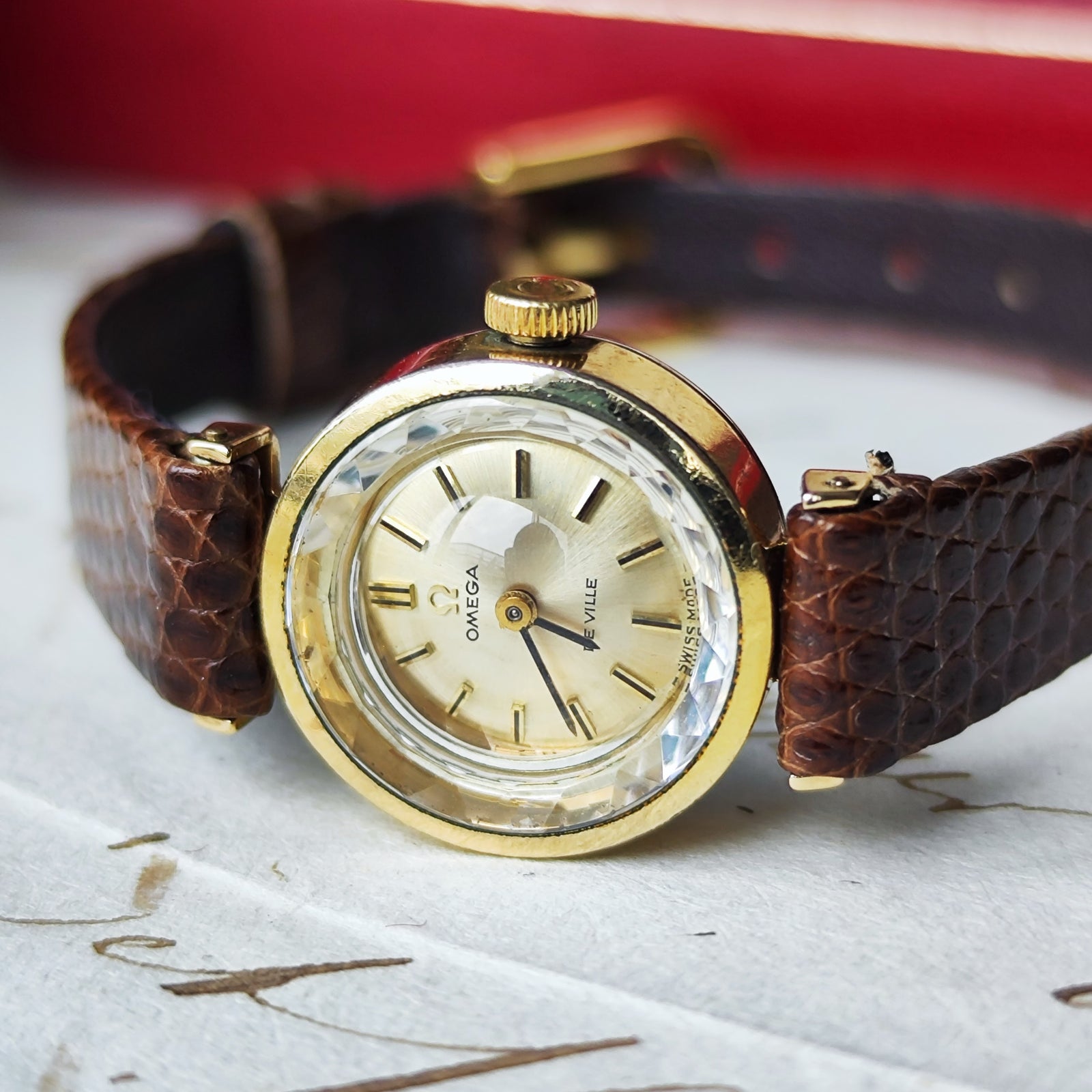 OH済み】OMEGA オメガ DE VILLE デビル カットガラス 手巻き腕時計