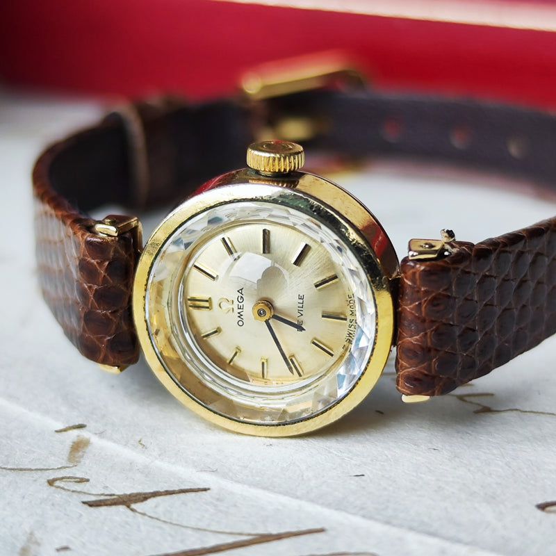 【OH済み】OMEGA オメガ DE VILLE デビル カットガラス 手巻き腕時計