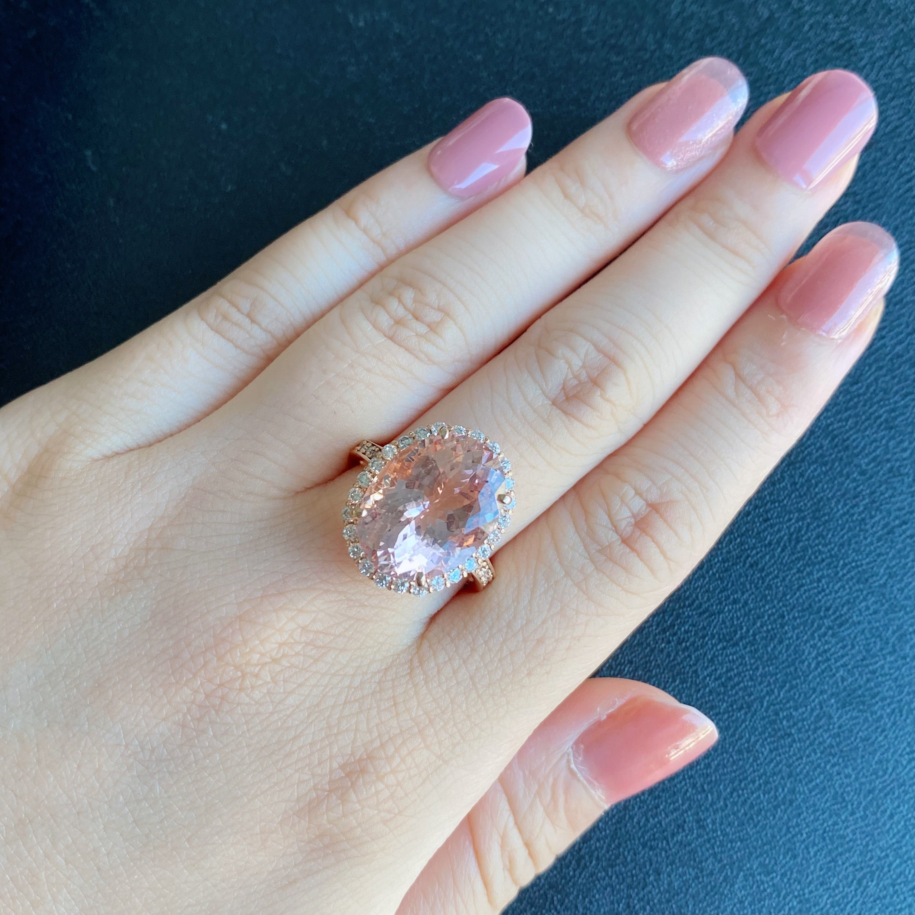 大粒 8.84ct】天然モルガナイト 天然ダイヤモンド リング – Mico宝飾店