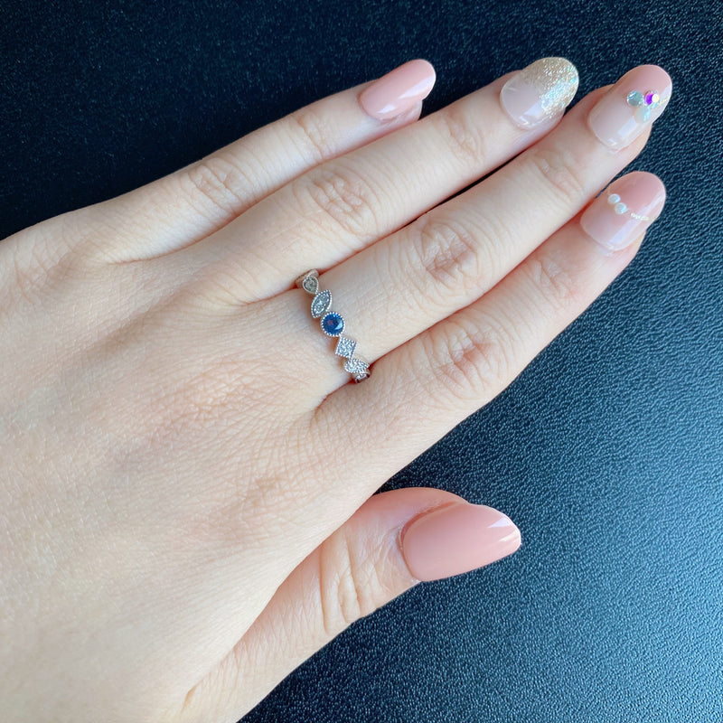 【幻のサファイア ヨーゴ渓谷】天然サファイア 天然ダイヤモンド リング 非加熱