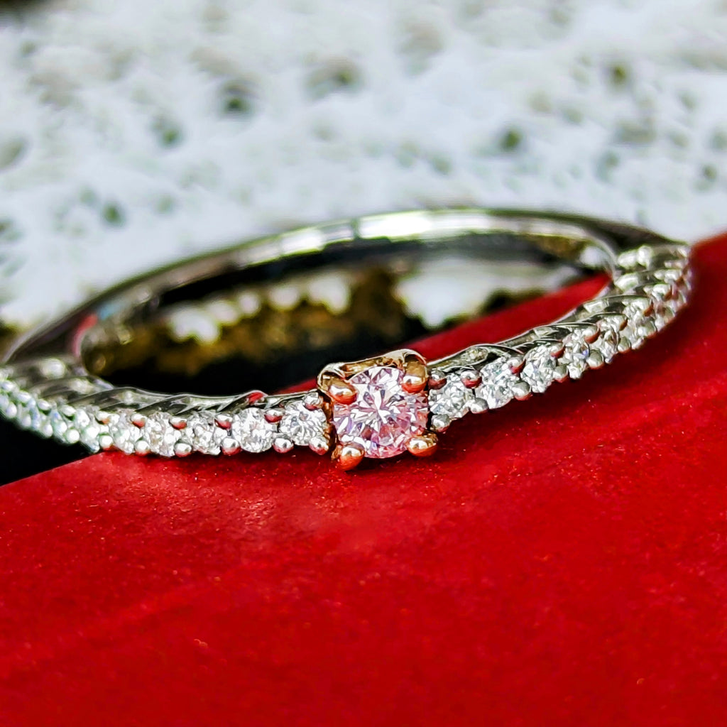 【ピンクダイヤ】FANCY PURPLISH PINK 0.073ct VS2