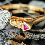 天然ルビー 天然ダイヤモンド 18金リング