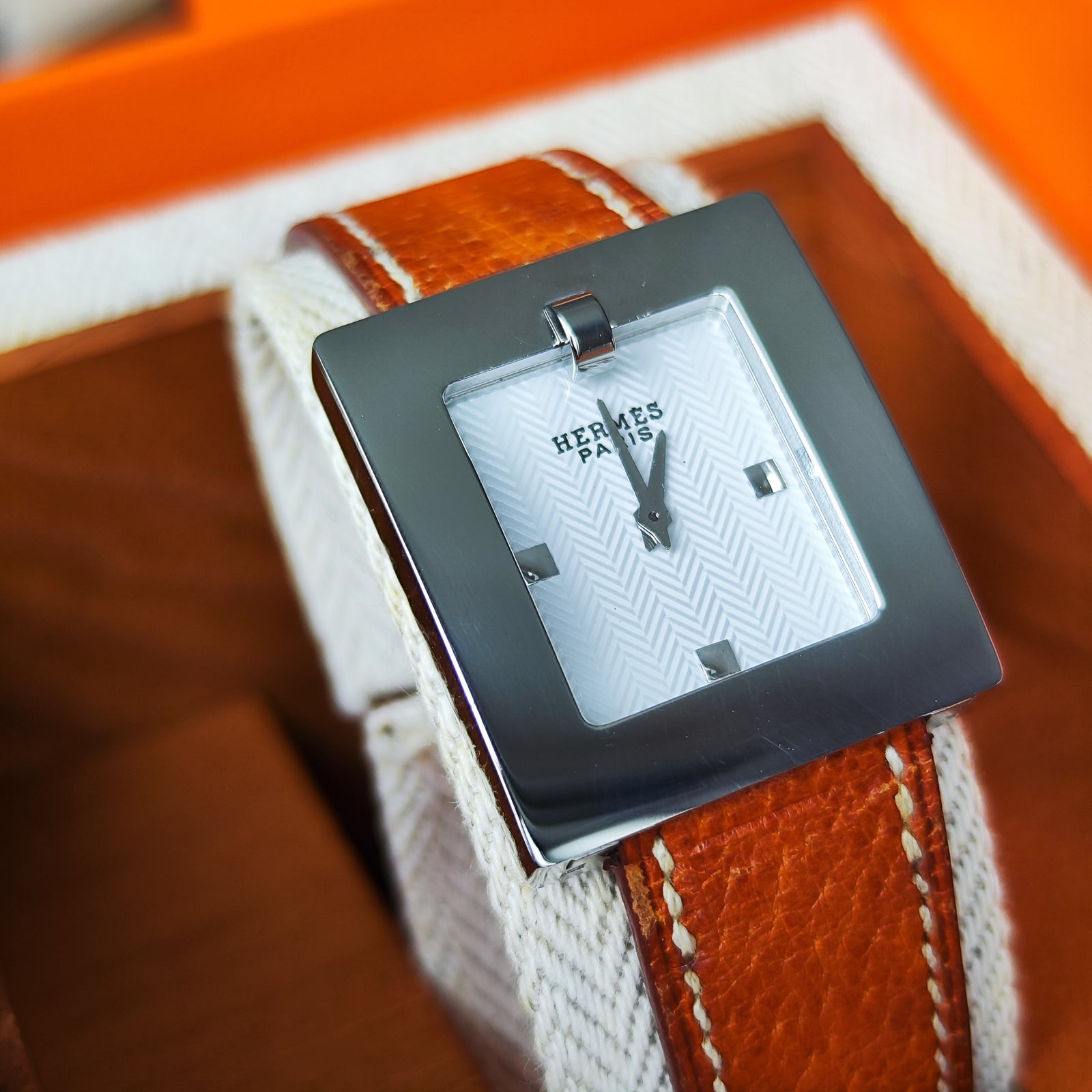 HERMES スクエア型 腕時計(クォーツ) HERMES エルメス ベルトウォッチ クォーツ腕時計 – Mico宝飾店