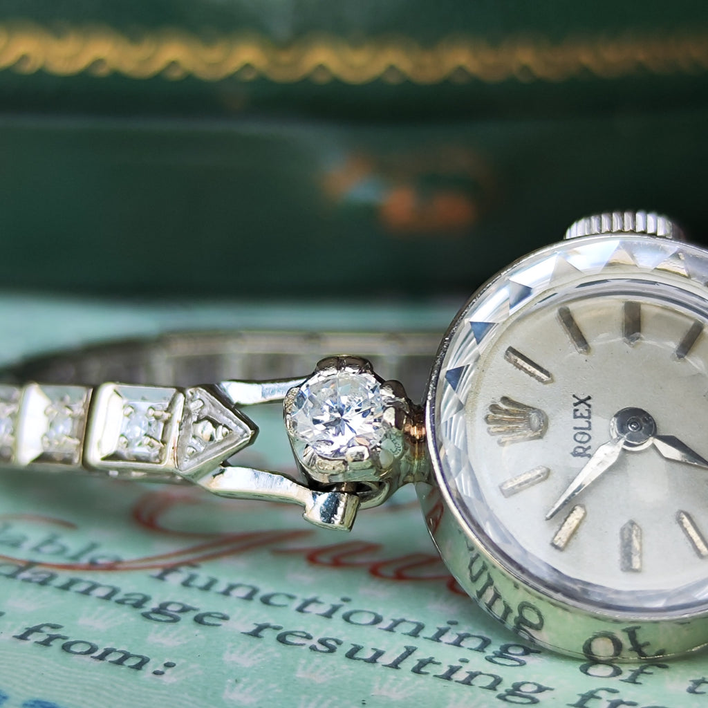 【OH済み】ROLEX ロレックス ダイヤモンド 14金無垢 ジュエリーウォッチ 手巻き