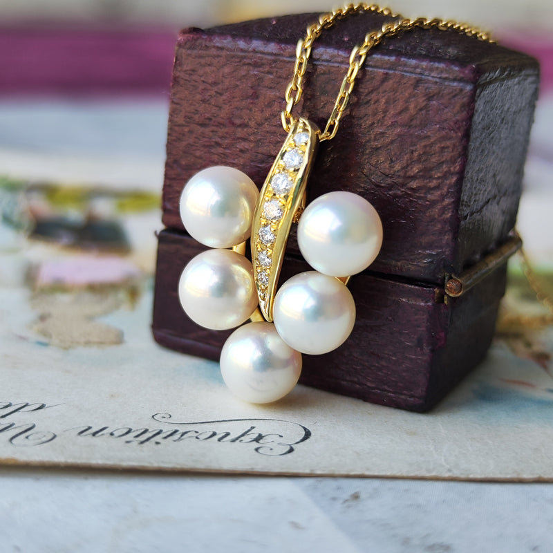 ✨未使用✨MIKIMOTO ミキモト ネックレス 　5連 本真珠 シルバー刻印みつのかばん屋レディース