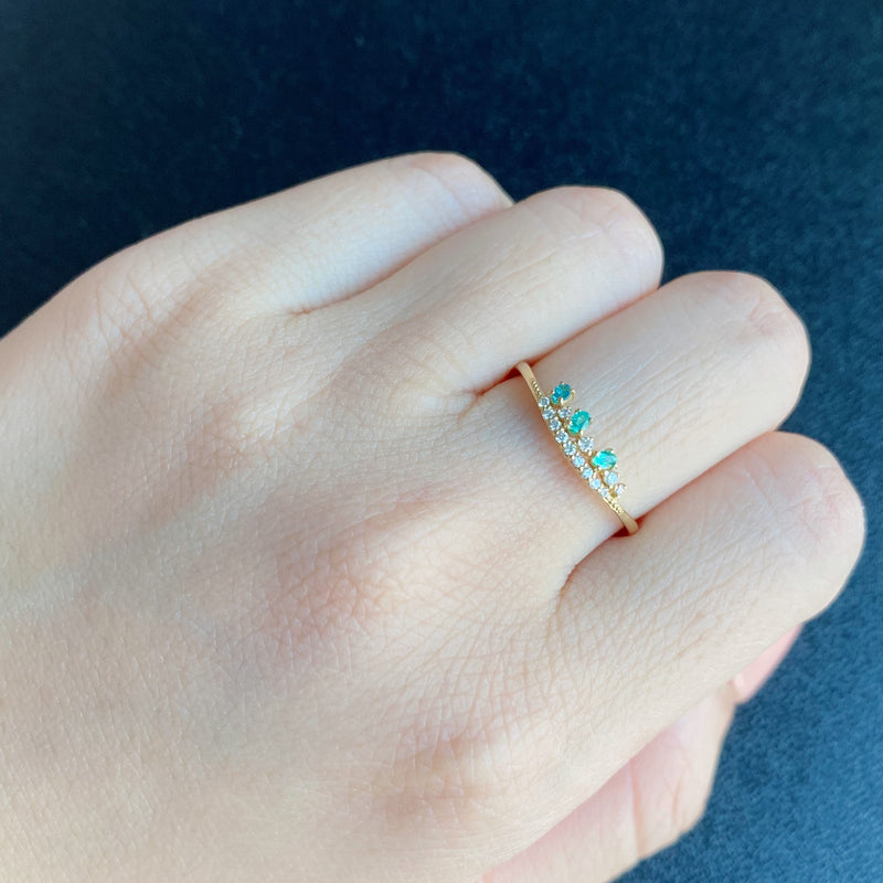 天然パライバトルマリン 天然ダイヤモンド リング