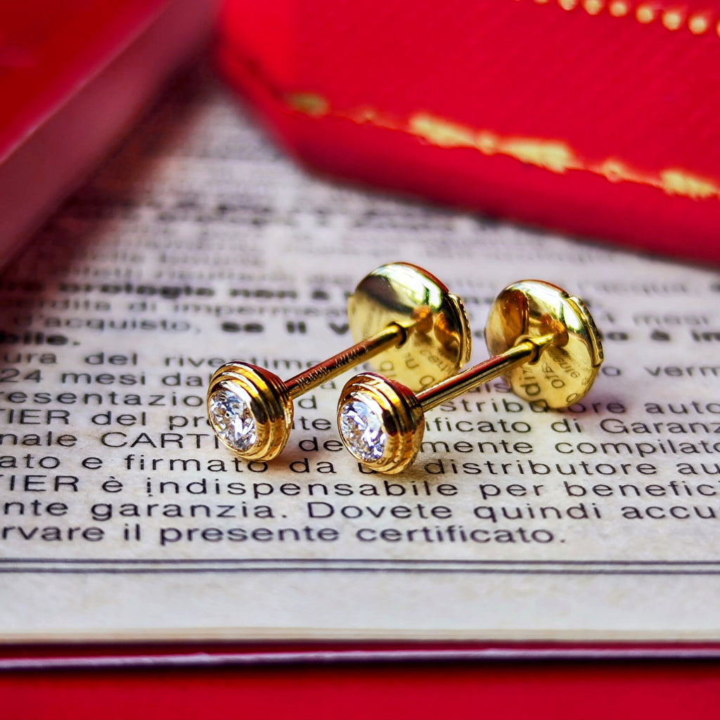 Cartier カルティエ ダムール ピアス SM 18金YG