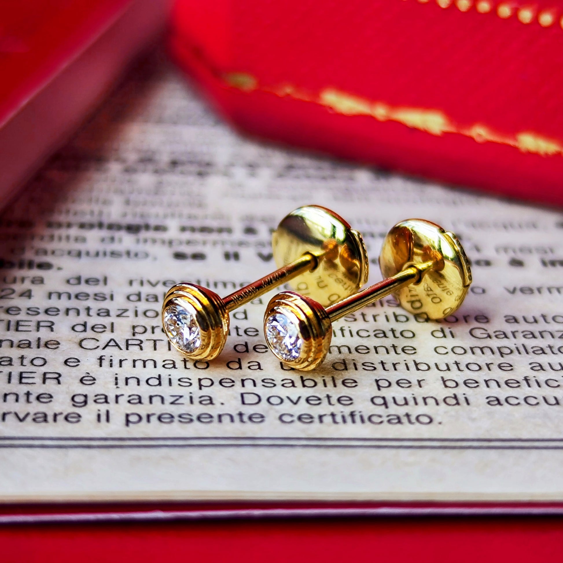 Cartier カルティエ ダムール ピアス SM 18金YG