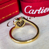 Cartier カルティエ ハートシェイプウィズ ダイヤモンド 18金リング