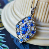 天然アウイナイト 天然ダイヤモンド ネックレス