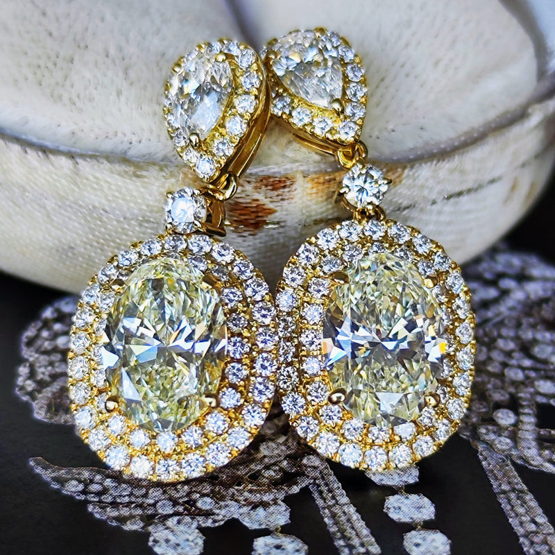 【大粒】天然ダイヤモンド 計4.02ct 1.76ct 18金ピアス GIA