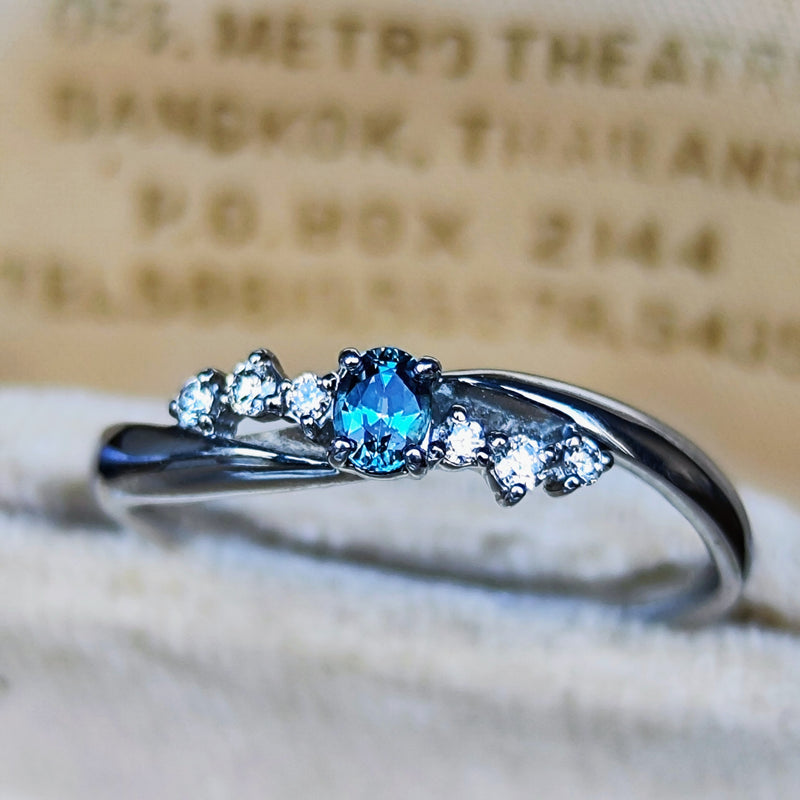 天然アレキサンドライト 天然ダイヤモンド プラチナリング